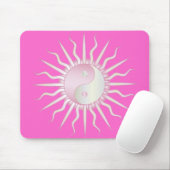 Pink Starburst Yin Yang Muismat (Met muis)