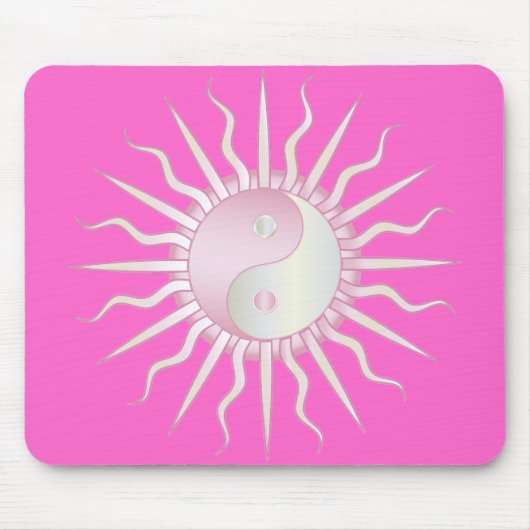 Pink Starburst Yin Yang Muismat (Voorkant)