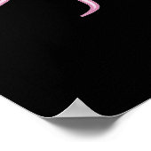 Pink Starburst Yin Yang Poster (Hoek)