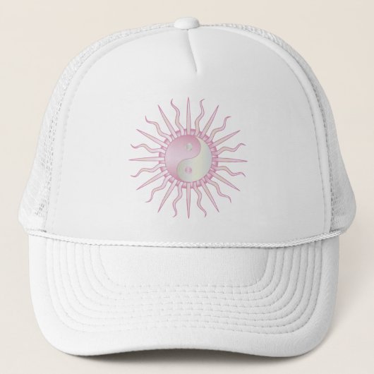 Pink Starburst Yin Yang Trucker Pet (Voorkant)