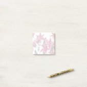 Pink Stargazer Lily Floral Pattern Sticky Notes (Op bureau)