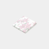 Pink Stargazer Lily Floral Pattern Sticky Notes (Schuin)