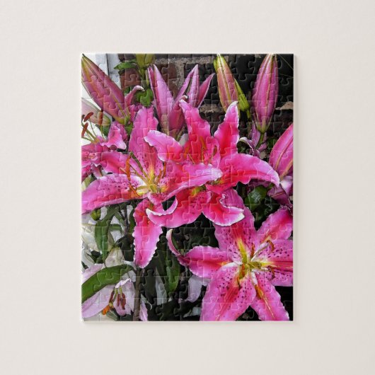 Pink Stargazer Lily Legpuzzel (Verticaal)