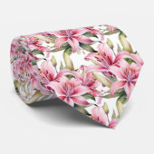 Pink Stargazer Lily Llies Stropdas (Opgerold)