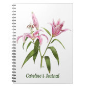 Pink Stargazer Lily Notitieboek (Voorkant)