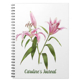 Pink Stargazer Lily Notitieboek