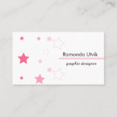 Pink Stars Clean Visitekaartje (Voorkant)