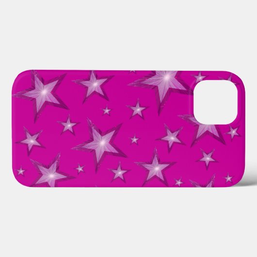 Pink Stars iPhone hoesje (Achterkant (horizontaal))