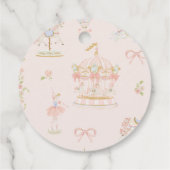 Pink Stars Moon Princess Sprookjesachtig Baby show Bedankjes Labels (Achterkant)