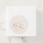 Pink Stars Moon Princess Sprookjesachtig Baby show Bedankjes Labels (In situ)