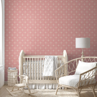 Pink Stars Pattern Behang