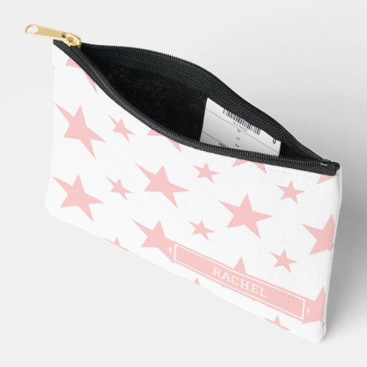 Pink Stars Pattern Constellation Pencil Case Etui (Open)