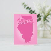 Pink State Illinois Briefkaart (Staand voorkant)