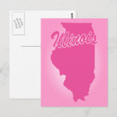 Pink State Illinois Briefkaart (Voorkant / Achterkant)