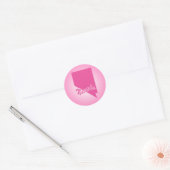 Pink State Nevada Classic Round Sticker (Envelop)