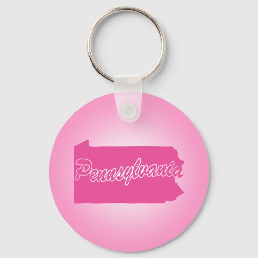 Pink State Pennsylvania Sleutelhanger (Voorkant)