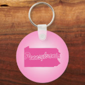 Pink State Pennsylvania Sleutelhanger (Voorkant)