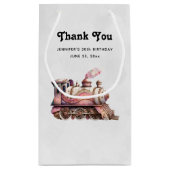 Pink Steam Train  Dank u Klein Cadeauzakje (Achterkant)