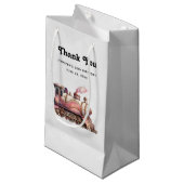 Pink Steam Train  Dank u Klein Cadeauzakje (Voorkant Gekanteld)