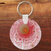 Pink Steampunk Abstract Sleutelhanger (Achterkant)