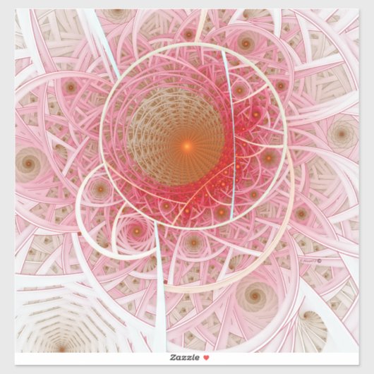 Pink Steampunk Abstract Sticker (Vel)