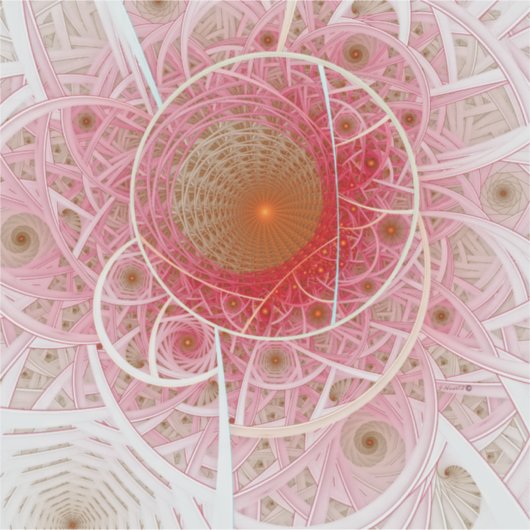 Pink Steampunk Abstract Sticker (Voorkant)