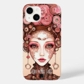 PINK STEAMPUNK SCHOONHEIDSPOP FACE iPhone / iPad c Case-Mate iPhone Case (Achterkant)