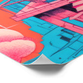 Pink Steps Building Poster (Hoek)