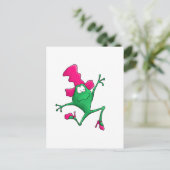 Pink Stilletto Happy Frog Briefkaart (Staand voorkant)