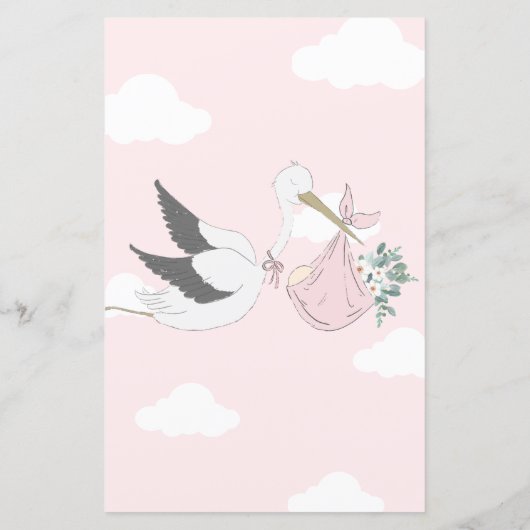 Pink Stork Baby voorspellingen spel (Achterkant)