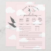 Pink Stork Baby voorspellingen spel (Voorkant / Achterkant)