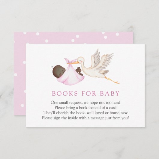 Pink Stork Boeken voor Baby insert kaart (Voorkant / Achterkant)