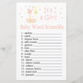 Pink Stork nest Baby word scramble game (Voorkant)