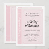 Pink Storybook Baby shower Uitnodiging (Voorkant / Achterkant)