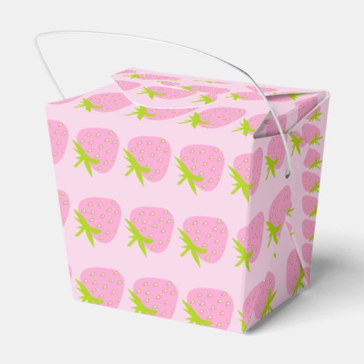 Pink Strawberries Bedankdoosjes (Achterkant)