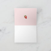 Pink Strawberry Baby Shower  Bedankkaart (Binnen)