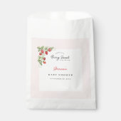 Pink Strawberry Baby Shower Bedankzakje (Voorkant)