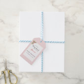 Pink Strawberry Baby Shower Cadeaulabel (Met Touw)