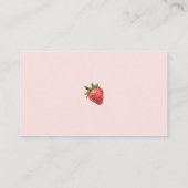 Pink Strawberry Baby Shower Diaper Raffle Informatiekaartje (Achterkant)