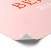 Pink Strawberry Berry First Birthday Welcome Poster (Hoek)