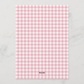 Pink Strawberry Berry In Love Bridal Shower Kaart (Achterkant)