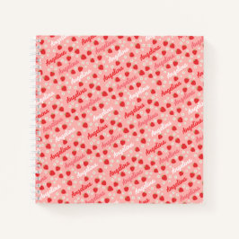 Pink Strawberry Custom Notebook Journal Notitieboek