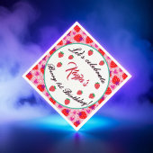 Pink Strawberry eerste verjaardag Servet