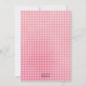 Pink Strawberry eerste verjaardagsfeestje uitnodig Kaart (Achterkant)