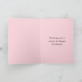 Pink Strawberry Fruit Birthday Kaart (Binnen)