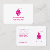PINK STRAWBERRY Simple Modern Logo . Visitekaartje (Voorkant / Achterkant)