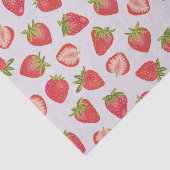 Pink Strawberry Summer Fruit Pattern Tissuepapier (Detail)
