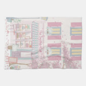 Pink Street Scene gepersonaliseerd Theedoek (Horizontaal)