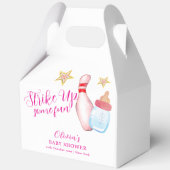 Pink Strike Up Some Fun Bowling Sport Baby Shower  Bedankdoosjes (Voorkant)