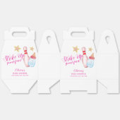 Pink Strike Up Some Fun Bowling Sport Baby Shower  Bedankdoosjes (Ongevouwen)